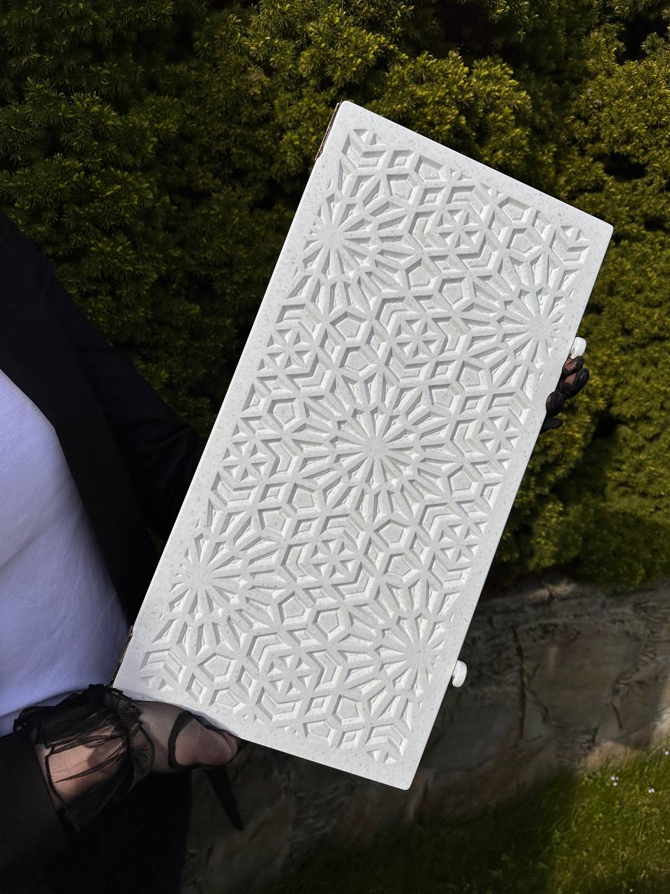 Acrylic stone chess Set 47*24cm: A Luxurious Gift for True Connoisseurs. Gift-ready