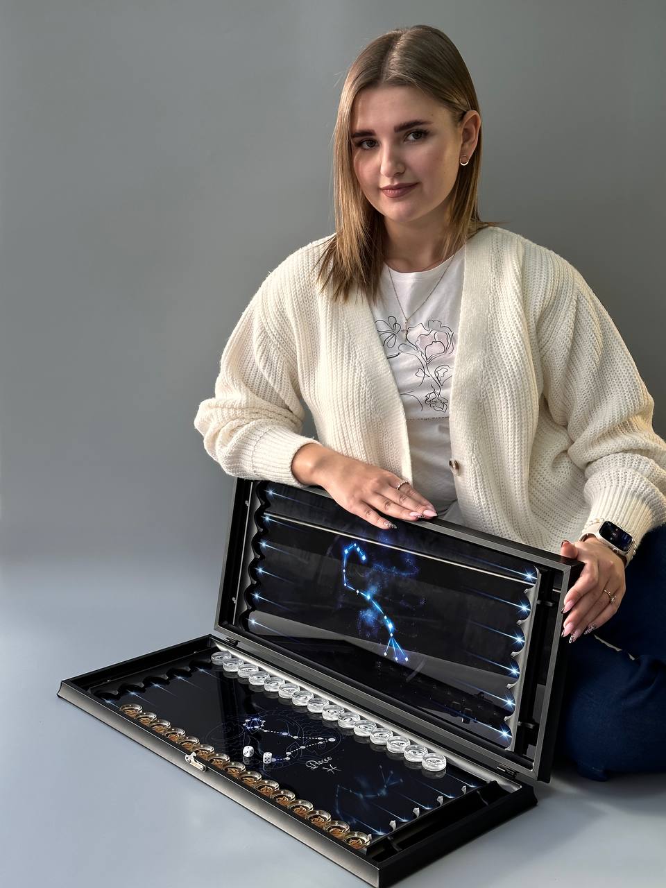 Glass backgammon set, backgammon board, gift for boss, customized backgammon board, glass backgammon board