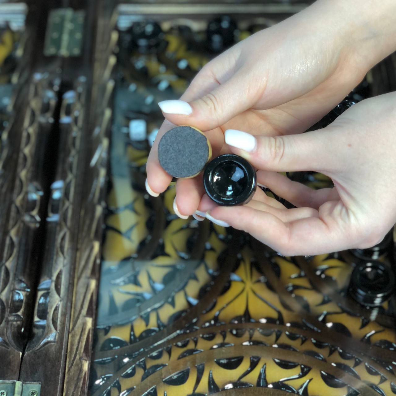 Exclusive Wooden Backgammon with Glass Board, 58*28*10cm, Art. 192385. Gift-ready