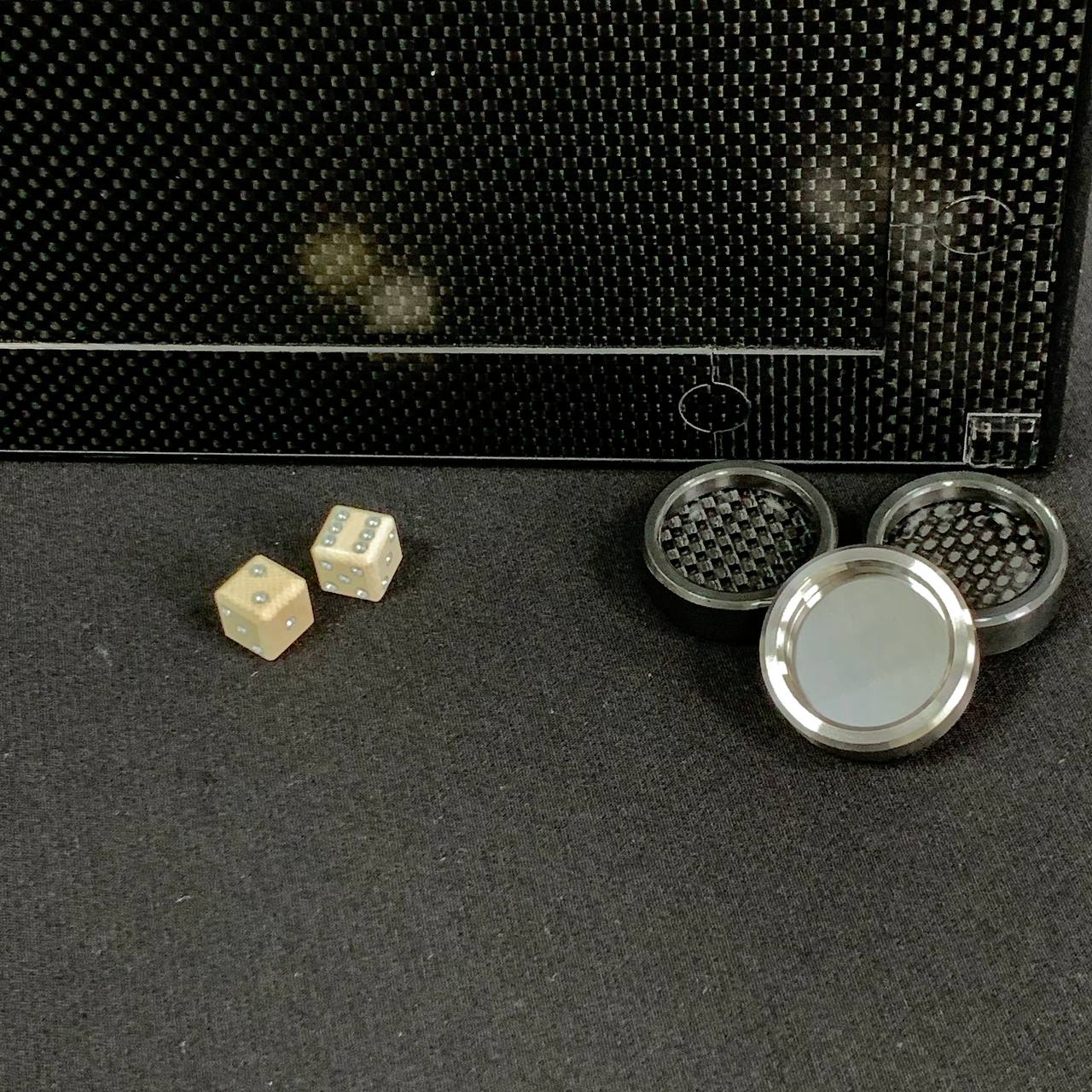 Luxury VIP Carbon Backgammon Set in Aluminum Carbon Basis, 61*26.5cm, Gift-ready