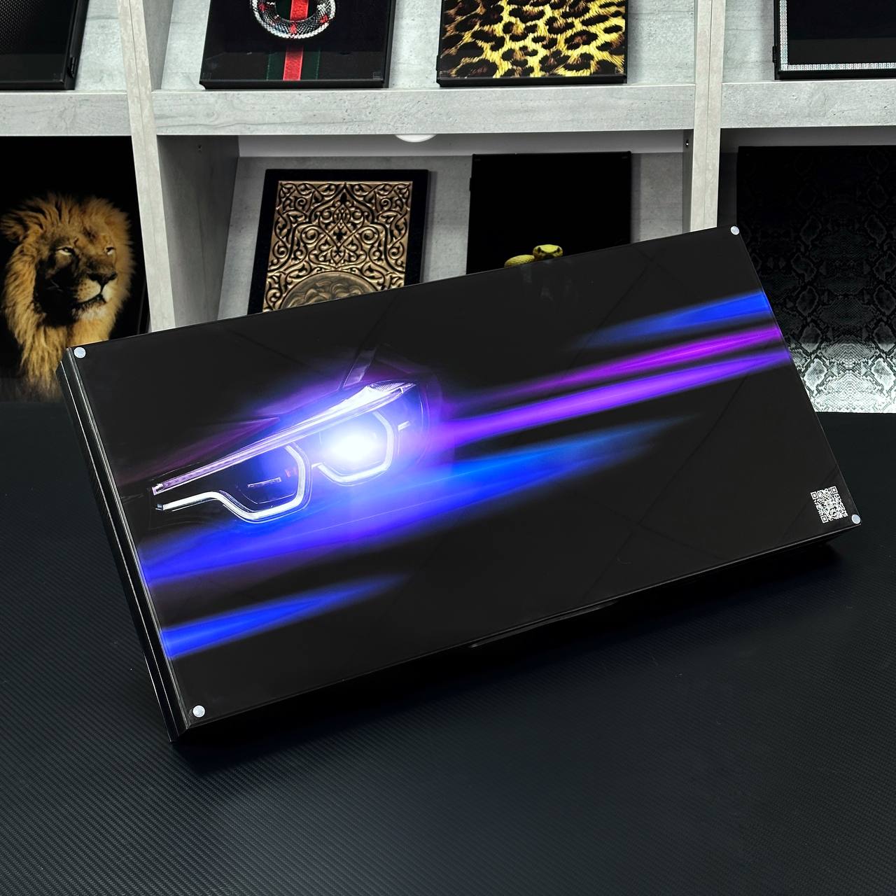 Luxury Glass&Wood Backgammon Set with Car brand, Customized and Gift-ready