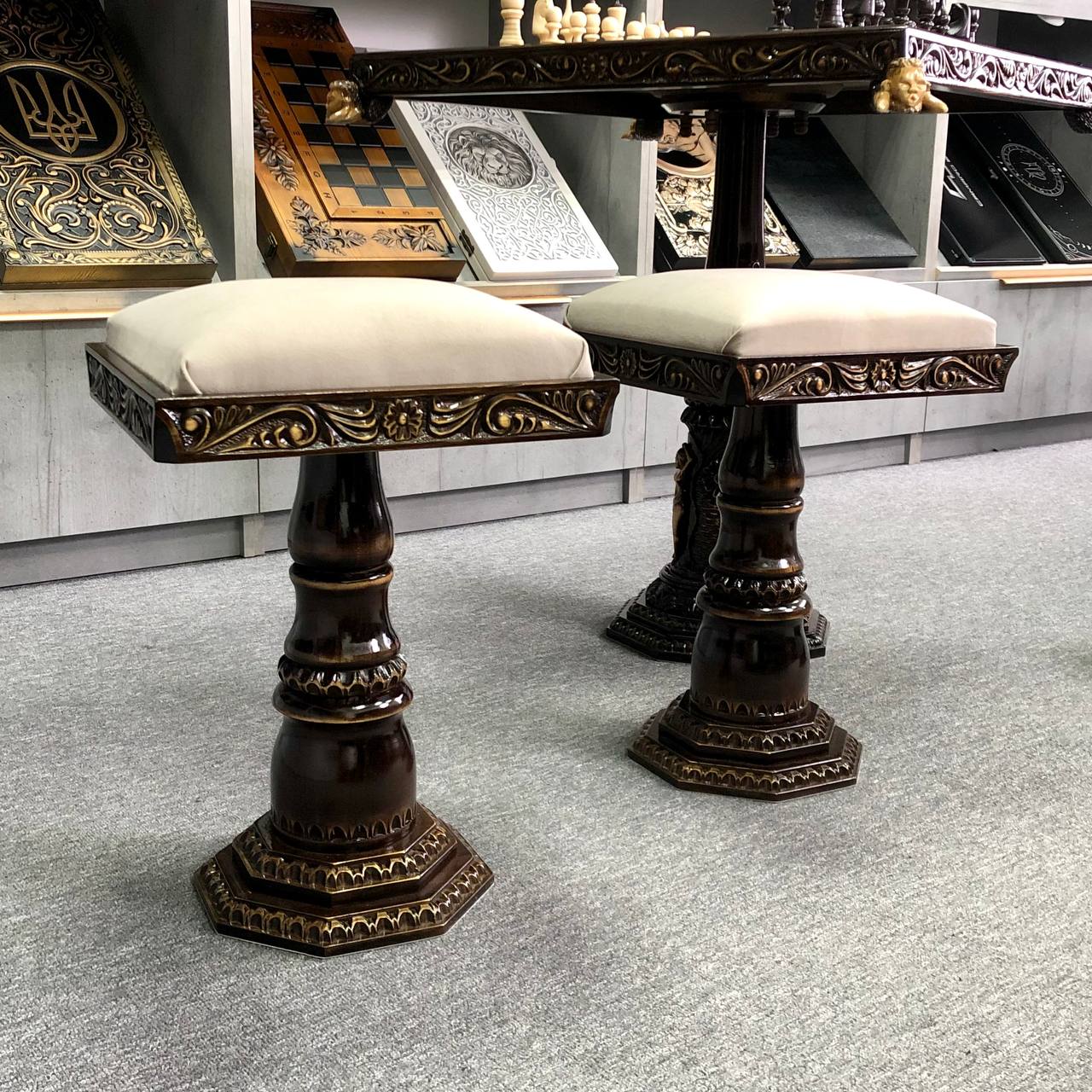 Exclusive handmade wooden chess set, chess table, luxury chess set, royal chess set, limited edition