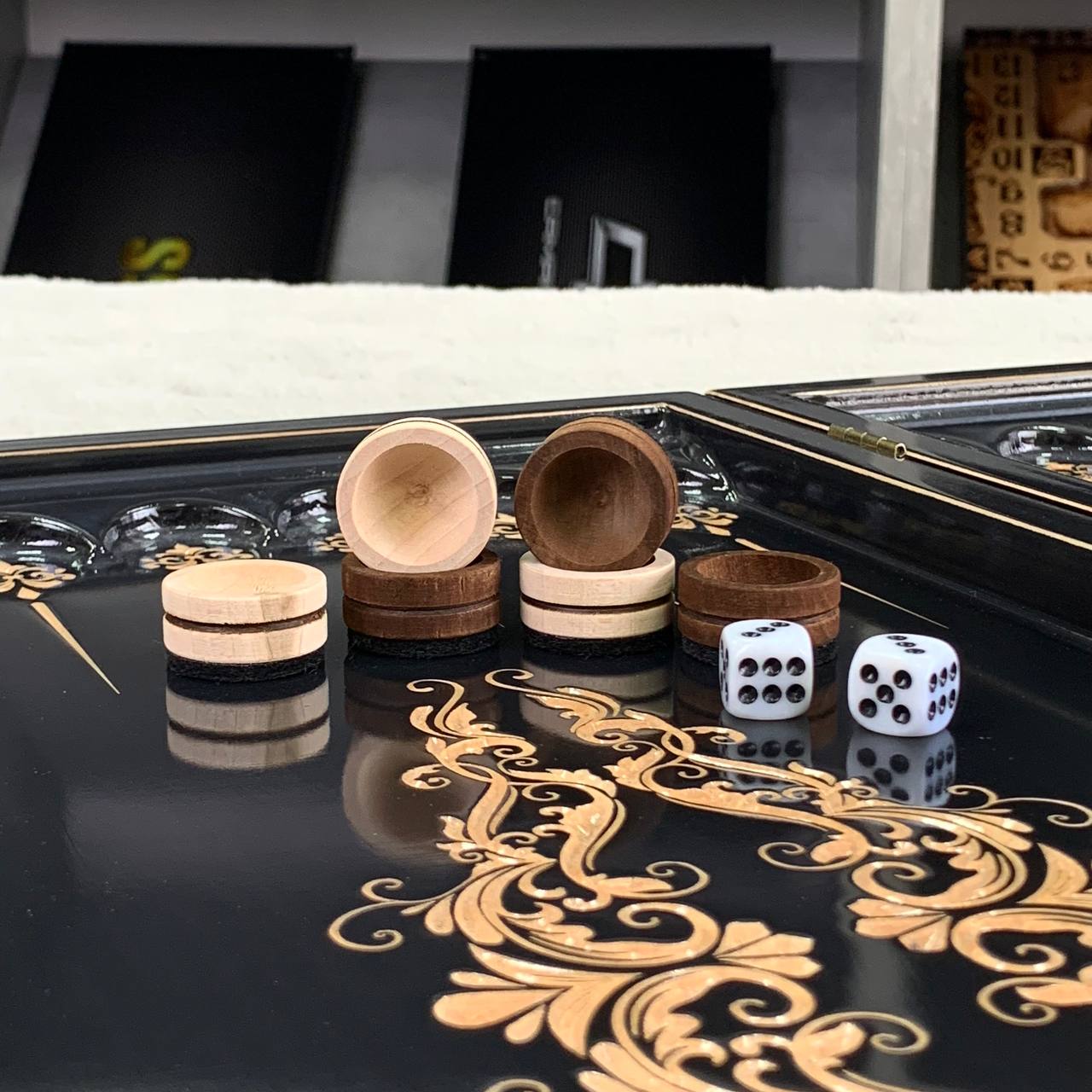 Wooden backgammon Set, 50×23 cm, Beautiful classic design, Gift-ready