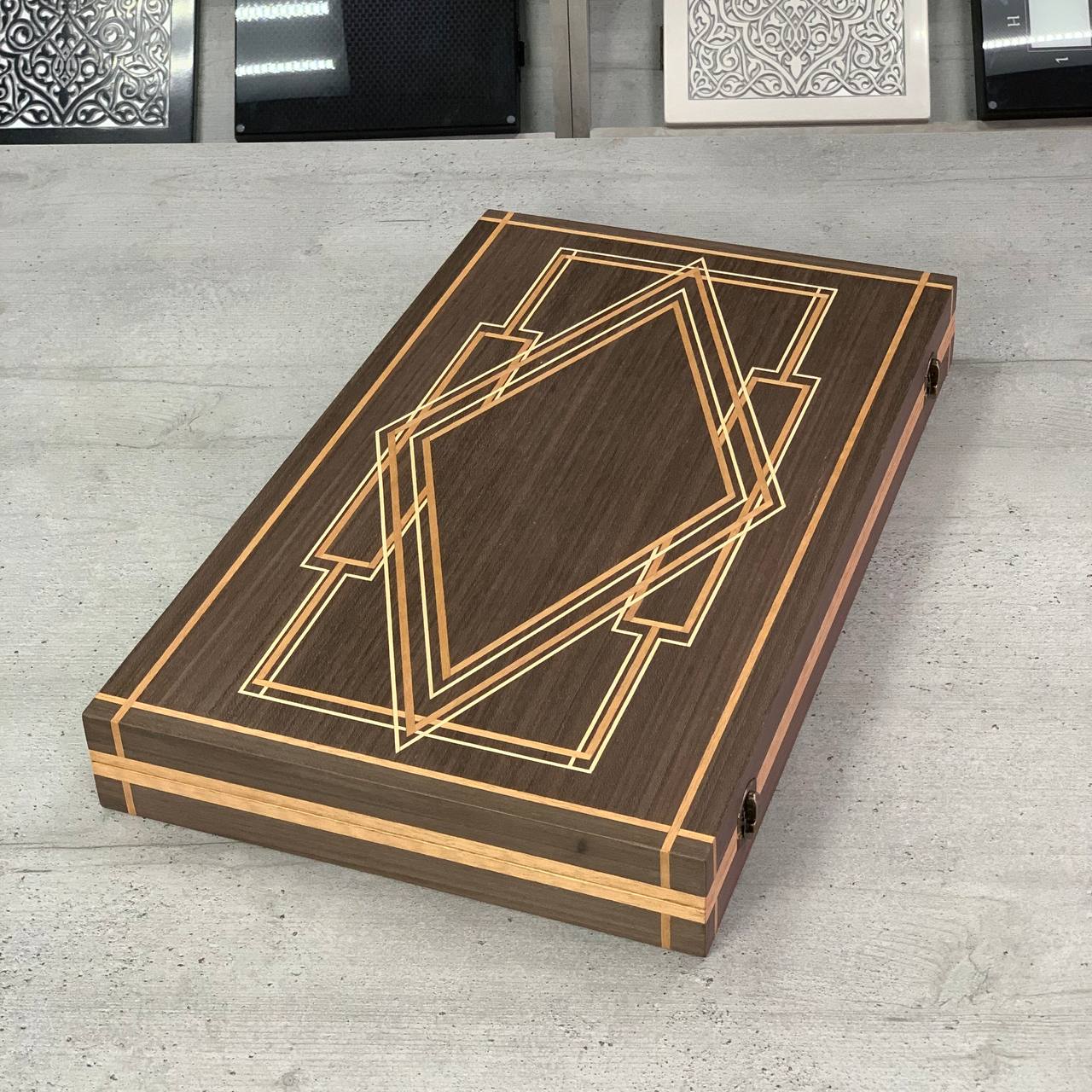 Hochwertiges Backgammon-Spiel aus Holz | 50×30 cm reine Handwerkskunst | Geschenkfertig | Kostenloser weltweiter Versand