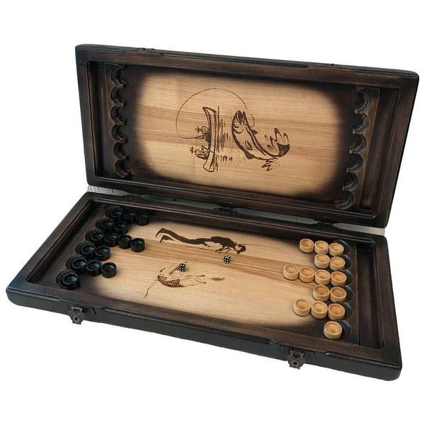 Wooden backgammon "Lion", gift backgammon set, backgammon board, backgammon set