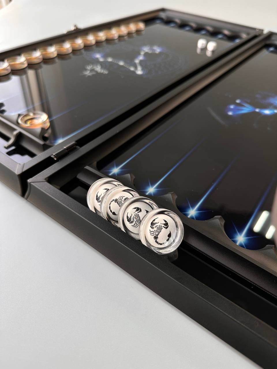 Glass backgammon set,  backgammon board, gift for boss, customized backgammon board, glass backgammon board