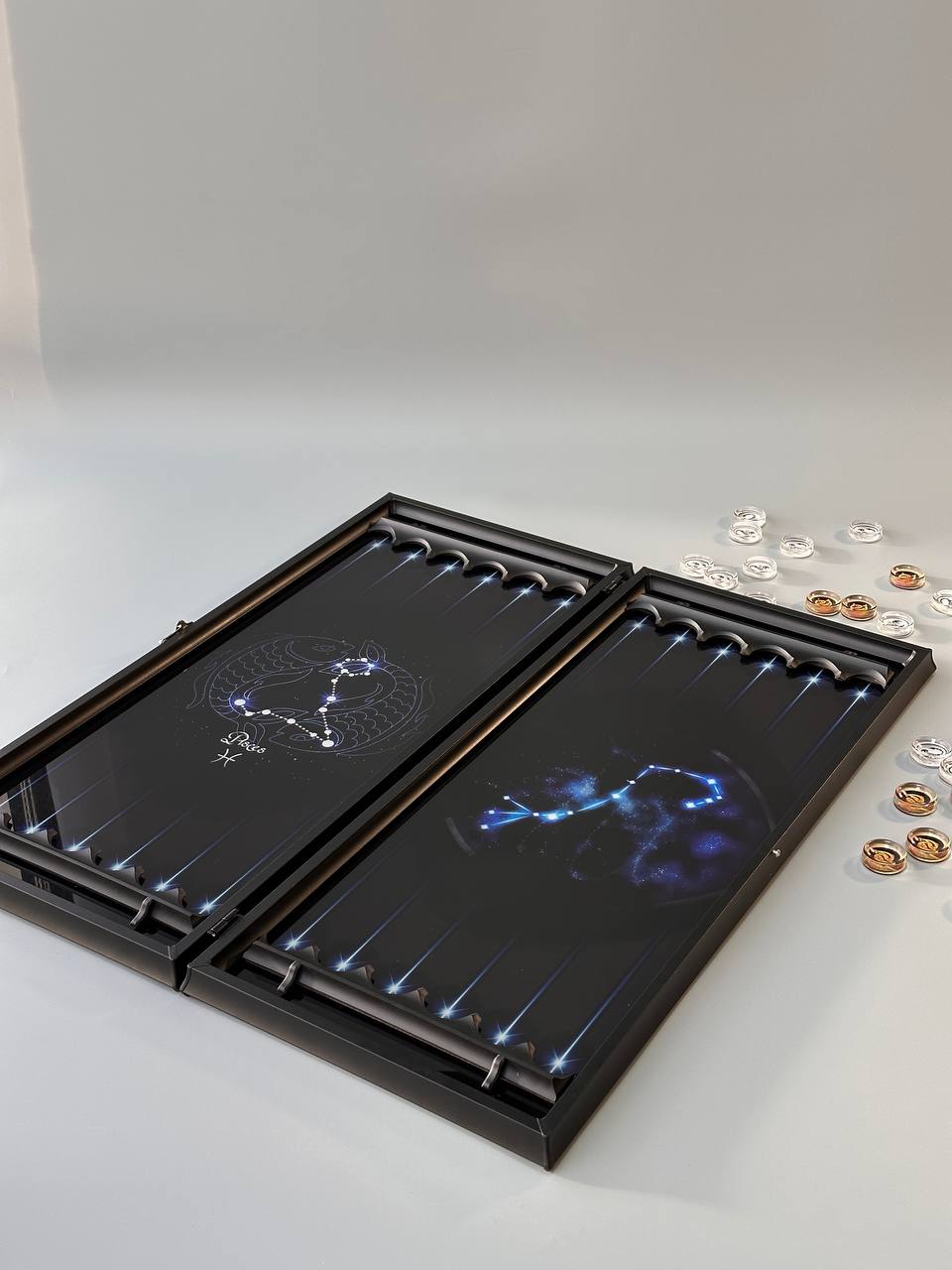 Glass backgammon set,  backgammon board, gift for boss, customized backgammon board, glass backgammon board