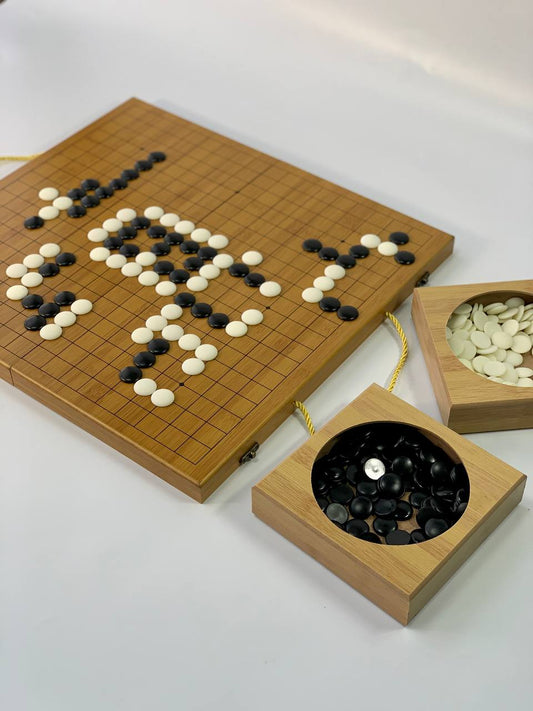 Board game Go, unusual gift for dad, gift for couple, wooden chinese board game