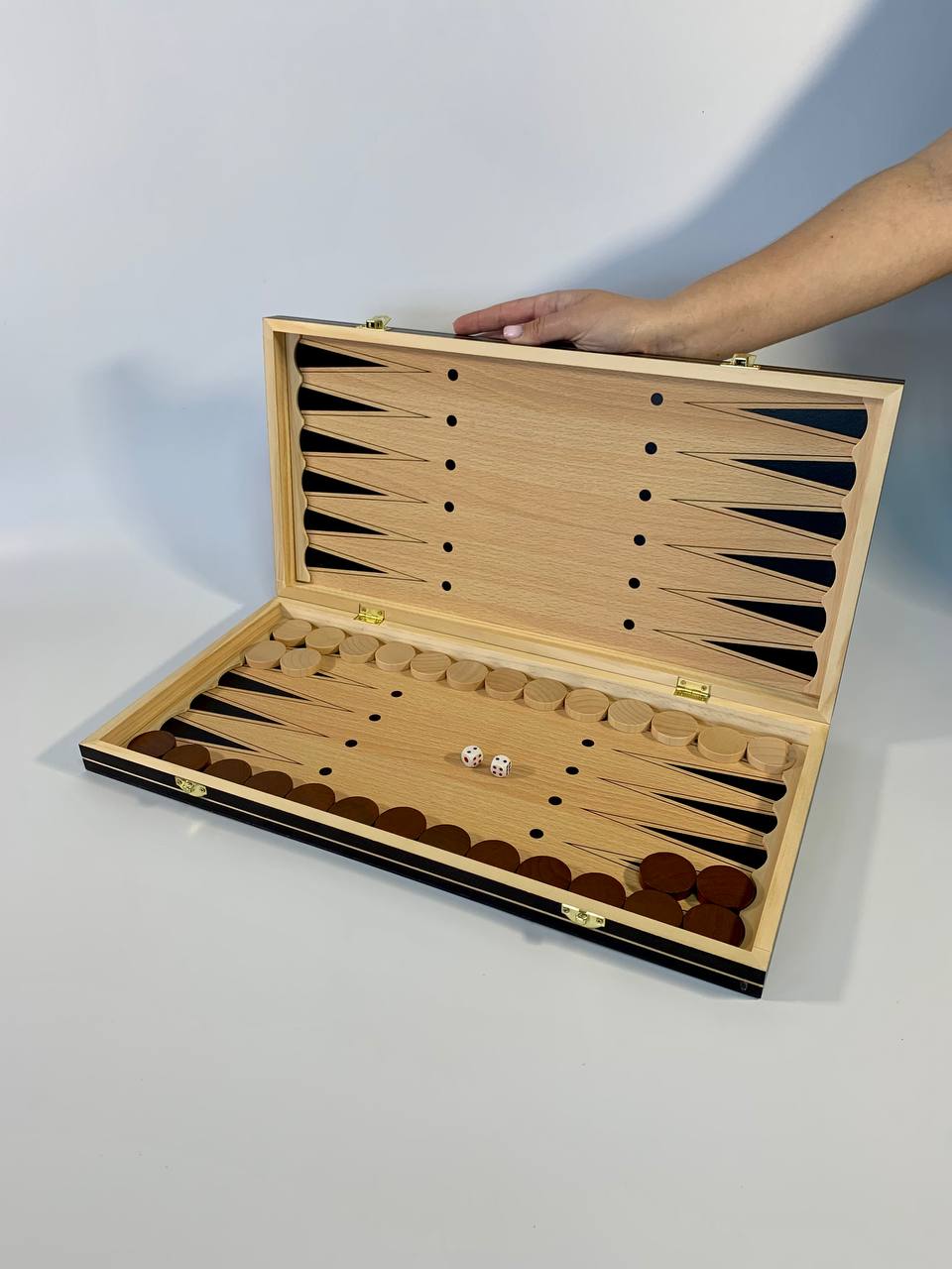 Chess, checkers, backgammon board 3in1 gift for lovers of strategies