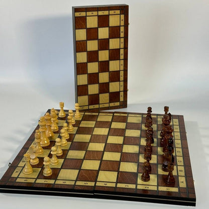 Chess, checkers, backgammon board 3in1 gift for lovers of strategies