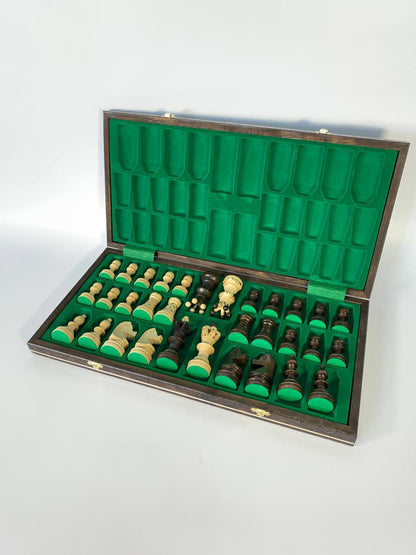 Wooden chess set, classic chess board, compact sized chess set, gift for dad, gift for couple limited