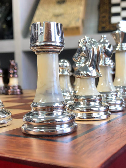 Compact sized Elegant wooden chess set, Gift-ready