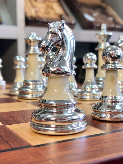 Compact sized Elegant wooden chess set, Gift-ready