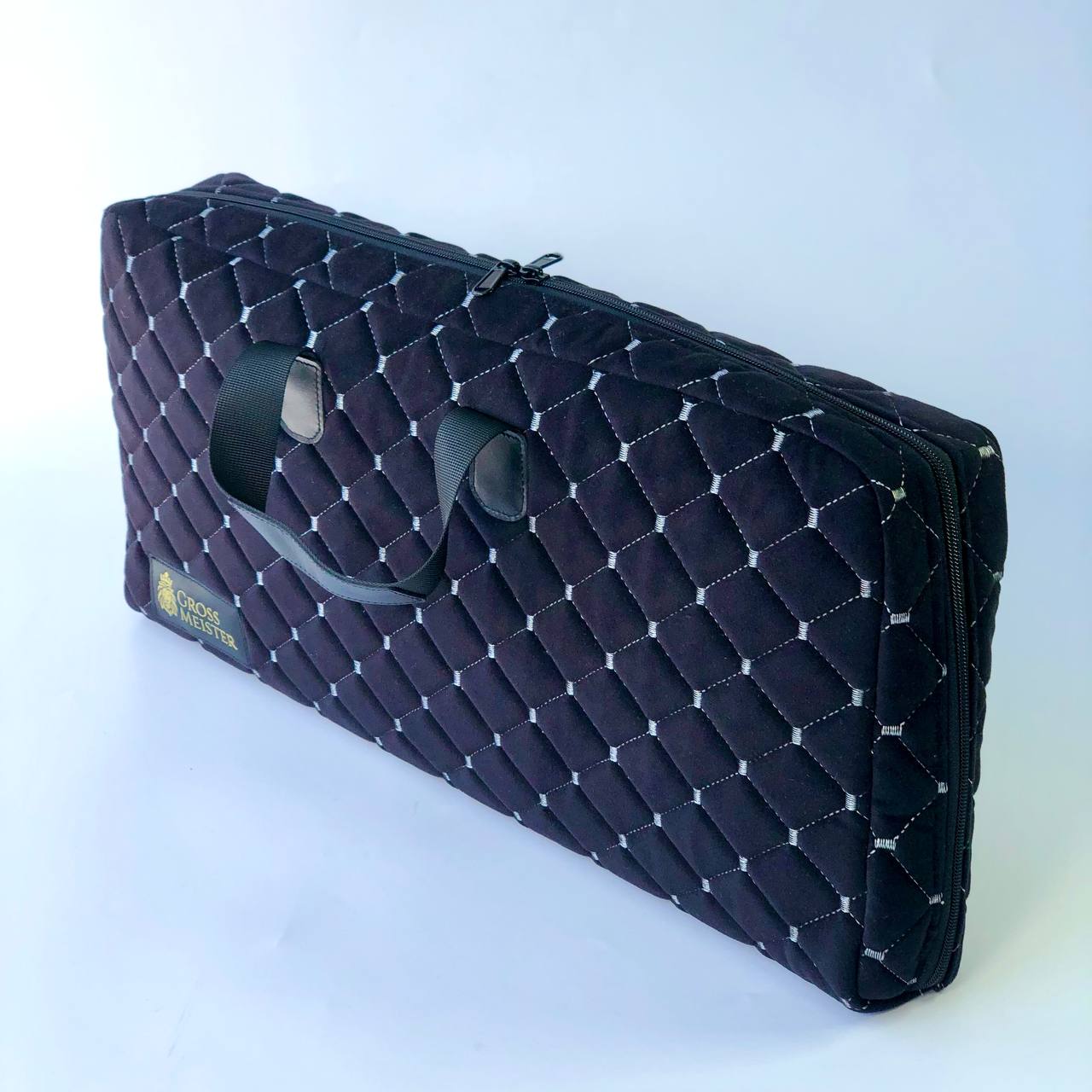 Storage case for Backgammon/chess set 61*27cm and 51*25cm. Alcantara fabric