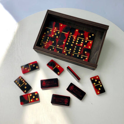 Dominoes Set Handmade Epoxy resin 47*24*7mm  in box. Gift-ready and Customized