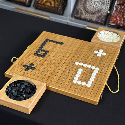 Board game Go, unusual gift for dad, gift for couple, wooden chinese board game