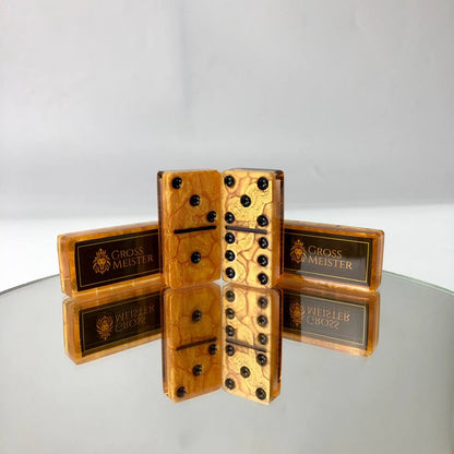 Dominoes Set Handmade Epoxy resin 48*24*11mm  in box. Gift-ready and Customized