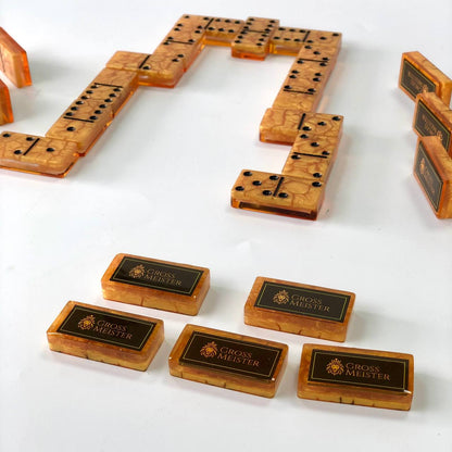 Dominoes Set Handmade Epoxy resin 48*24*11mm  in box. Gift-ready and Customized