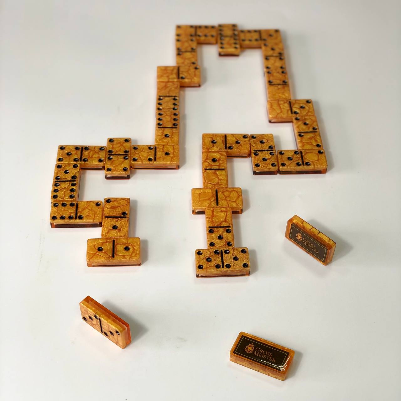 Dominoes Set Handmade Epoxy resin 48*24*11mm  in box. Gift-ready and Customized