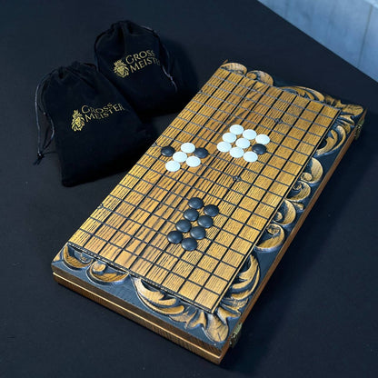 Go game board Handcraft (ancient Chinese strategy game), Unusual board game. Gift-ready