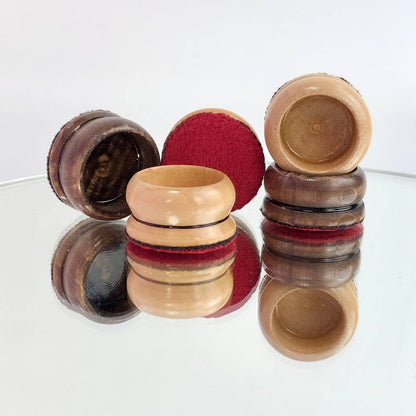 Set of wooden checkers pieces "Classic" 26mm, wooden chips for Backgammon and Checkers Game