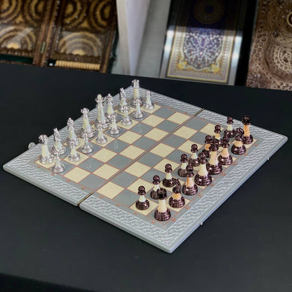 Acrylic stone chess Set 47*24cm: A Luxurious Gift for True Connoisseurs. Gift-ready