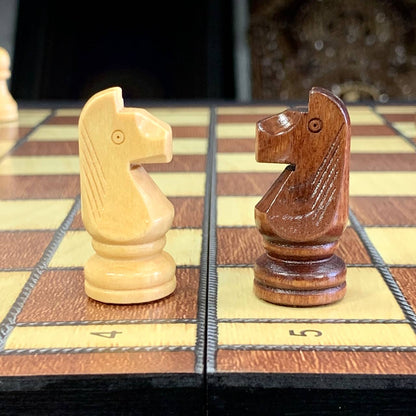 Magnetic Wooden Chess Set 39*39cm: A Perfect Fusion of Classic and Modern. Gift-ready