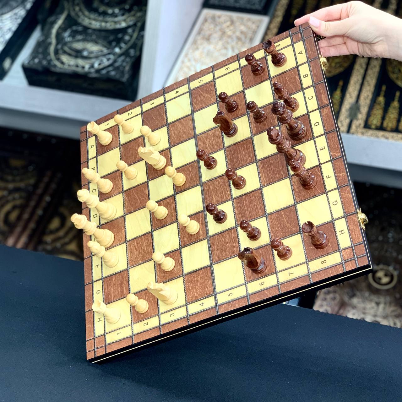 Magnetic Wooden Chess Set 39*39cm: A Perfect Fusion of Classic and Modern. Gift-ready