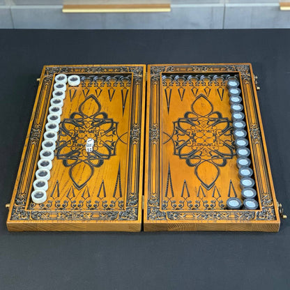 Backgammon de madera "Dragón", 64×31×8cm, art.190169 