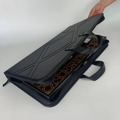 Estuche de cuero para guardar backgammon/ajedrez art.990005