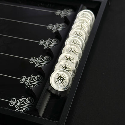 Luxurious Handmade Glass Backgammon Set 61*27cm. Customized, Gift-ready