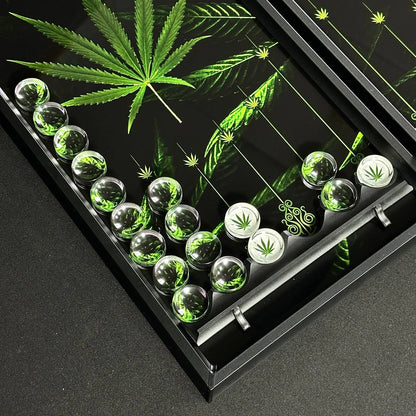 Jeu de backgammon en verre, 61*27*5cm, design personnalisé et exclusif. Prêt à offrir.