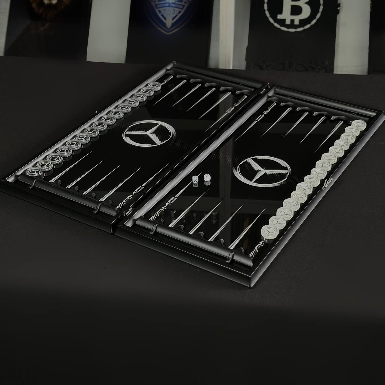 Glasschach- und Glas-Backgammon-Set 3in1, Chekers-Brettspiel, individuelles Backgammon-Brett, modernes Backgammon-Brett