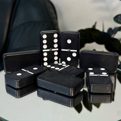 Black Dominoes set 53*24mm in Storage box, Premium quality, Gift-ready