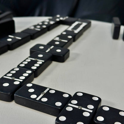 Black Dominoes set 53*24mm in Storage box, Premium quality, Gift-ready