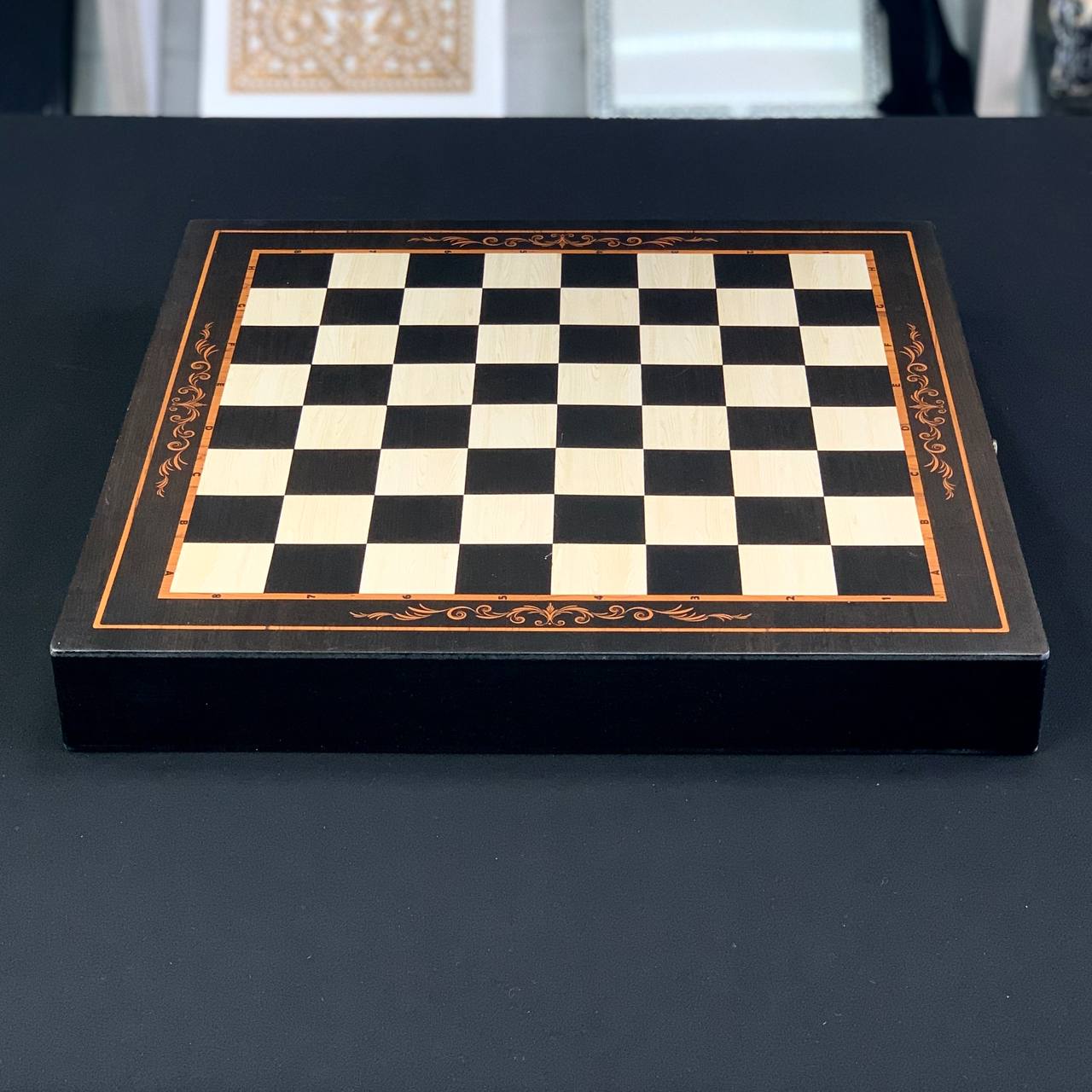 Magnetic wooden Chess Set with Additional Drawers for Piece Storage, Art.198010. Gift-ready