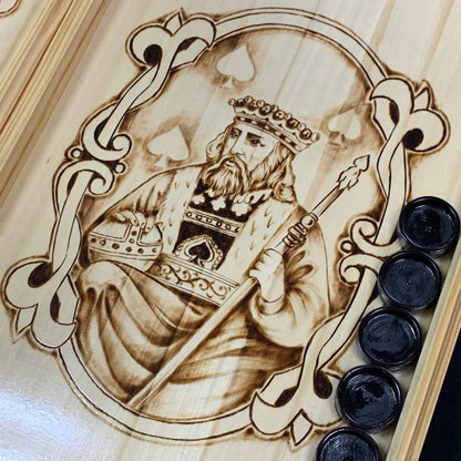 Exclusive Hand-Carved Wooden backgammon with Glass Board – Luxurious and Unique Gift-ready