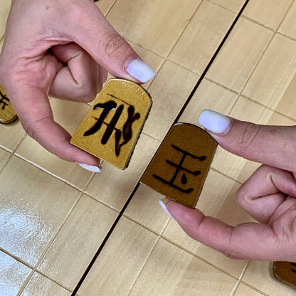 Shogi Board game, Japanese chess, unusual gift for couple, wooden board game, intelligent gift