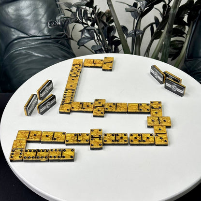 Dominoes Set Handmade Epoxy resin Car Brand 47*24*10mm in box. Gift-ready and Customized