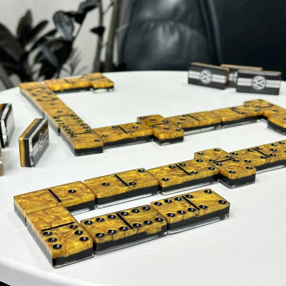 Dominoes Set Handmade Epoxy resin Car Brand 47*24*10mm in box. Gift-ready and Customized