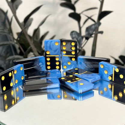 Dominoes Set Handmade Epoxy resin 48*24*8mm in box. Gift-ready and Customized