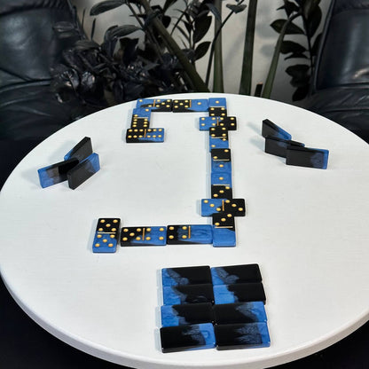 Dominoes Set Handmade Epoxy resin 48*24*8mm in box. Gift-ready and Customized