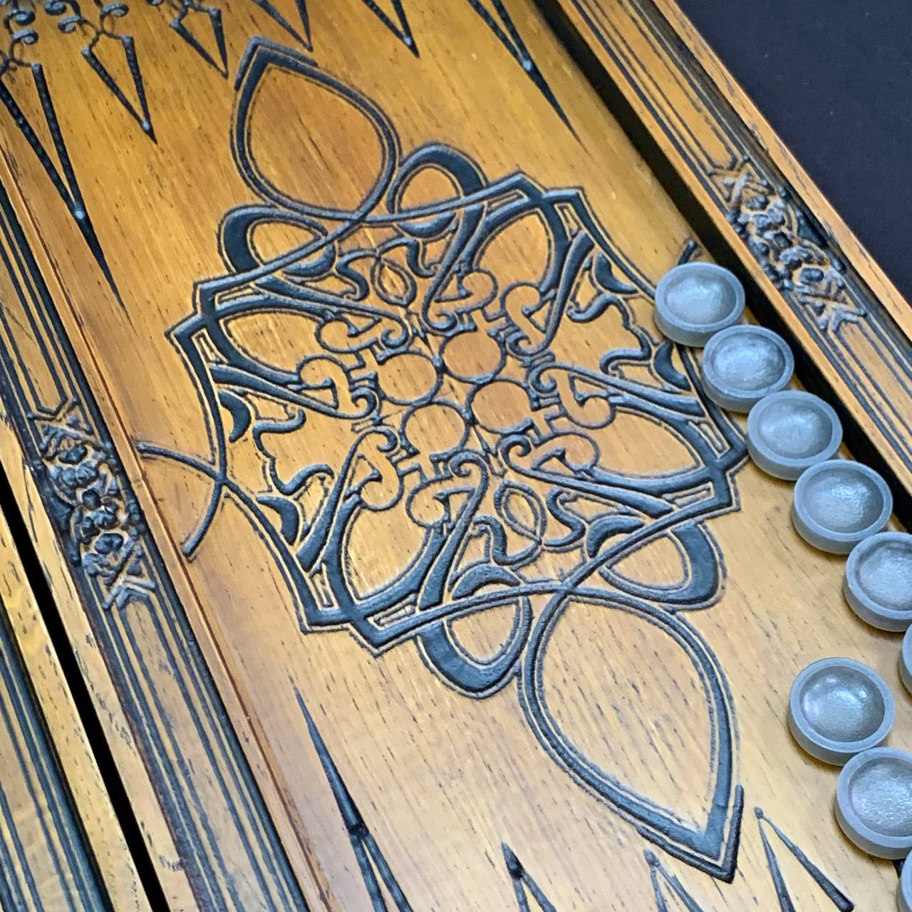 Jeu de backgammon en bois "Roi Lion", 46*23cm. Prêt à offrir