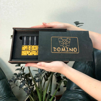 Dominoes Set Handmade Epoxy resin Car Brand 47*24*10mm in box. Gift-ready and Customized