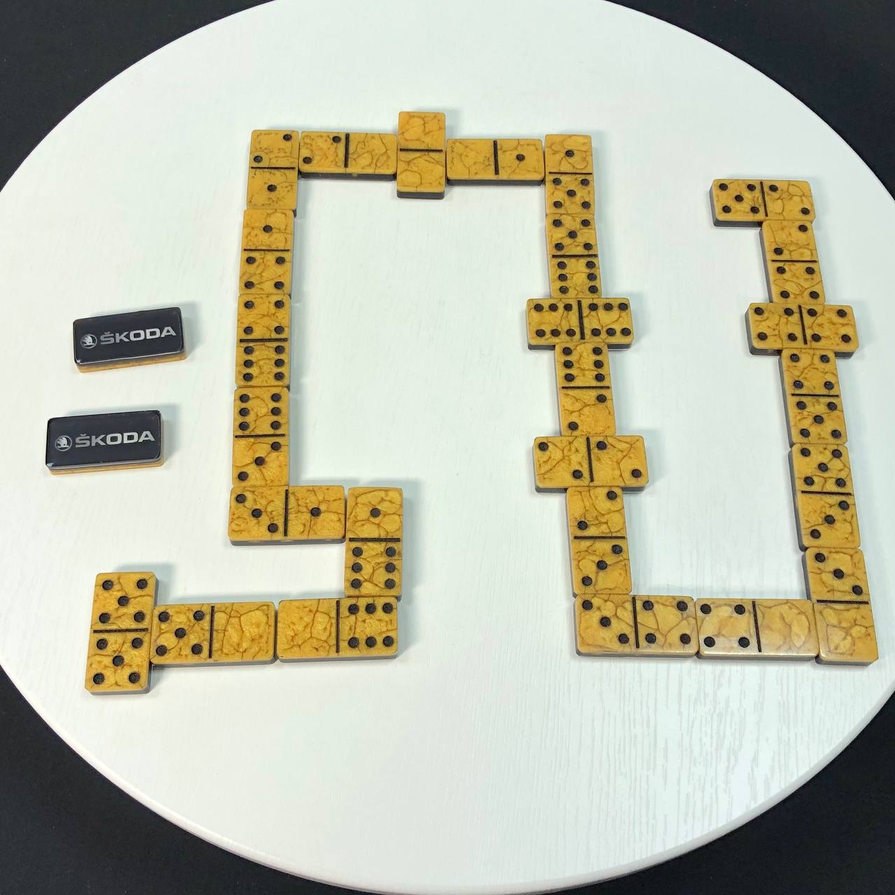 Dominoes Set Handmade Epoxy resin Car Brand 47*24*10mm in box. Gift-ready and Customized