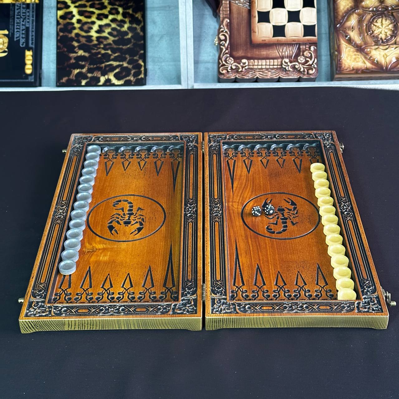 Backgammon de madera "Caballo", 46×23×3cm, art.190180 