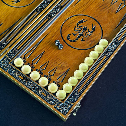 Backgammon de madera "Caballo", 46×23×3cm, art.190180 