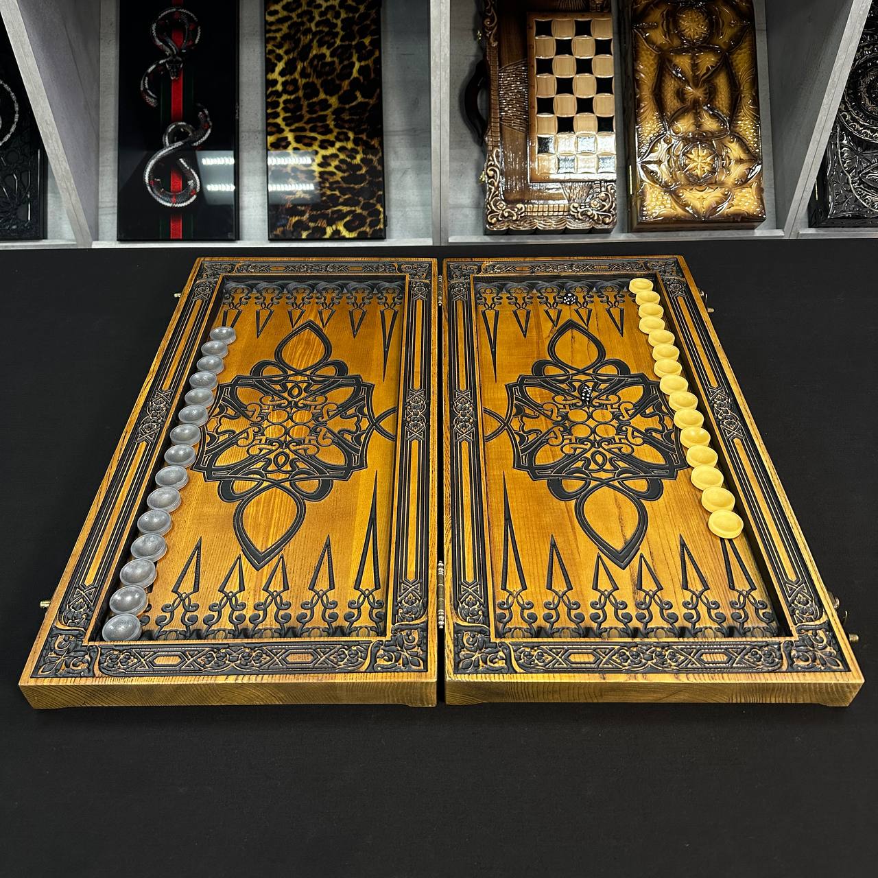 Exclusive Wooden Backgammon "Vigro Zodiac". Customize and Gift-ready