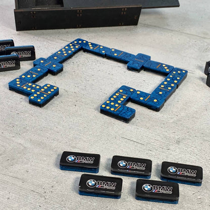 Dominoes Set Handmade Epoxy resin Car Brand 47*24*10mm in box. Gift-ready and Customized