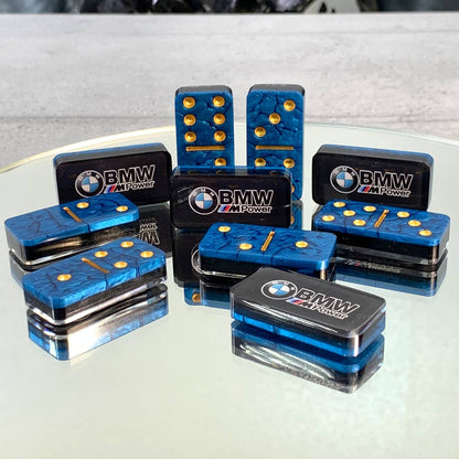 Dominoes Set Handmade Epoxy resin Car Brand 47*24*10mm in box. Gift-ready and Customized